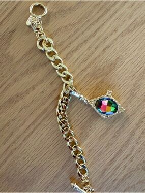 FEED ME GEMS “Feed Me Charms” Chain Bracelet with Volcano Judas Charm